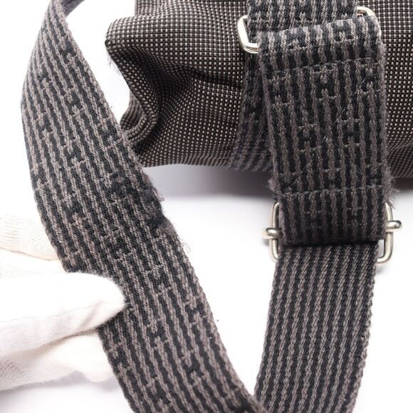 Hermes Yell line Ad PM Backpack Rucksack canvas Black Authentic - Picture 7 of 10